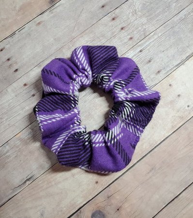 VSCO Girls Purple Hair Scrunchie Purple Flannel Soft | Etsy