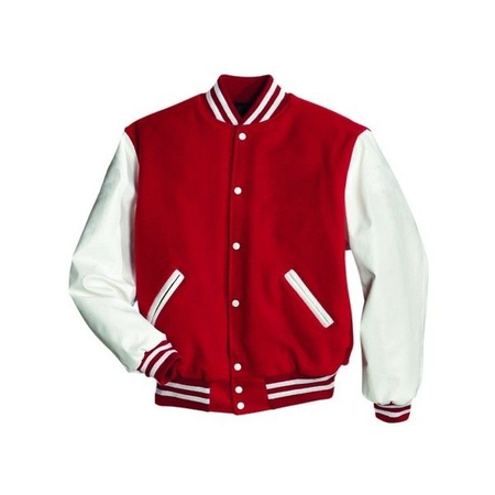 football jacket red white