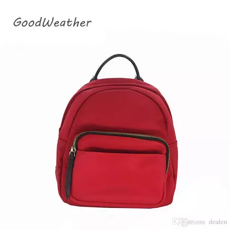 Casual Small Red Nylon Backpack High Quality Waterproof Travel Backpacks Ladies Shoulder Bag With PU Leather Belt Osprey Backpacks Book Bags From Dealen, $39.56| DHgate.Com