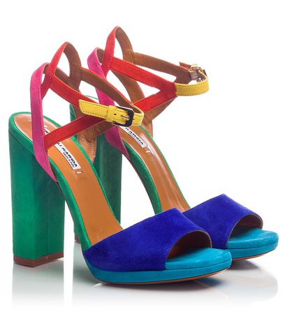 Color block sandals