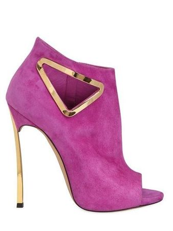 pink and gold ankle boot