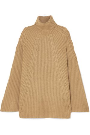 Madeleine Thompson | Charlotte wool and cashmere-blend turtleneck poncho | NET-A-PORTER.COM
