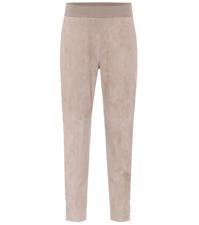 High-Rise Suede Pants - Brunello Cucinelli | Mytheresa