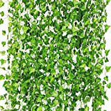 Amazon.com: JPSOR 24pcs 158 Feet Fake Ivy Leaves Fake Vines Artificial Ivy, Silk Ivy Garland Greenery Artificial Hanging Plants for Wedding Wall Decor, Party Room Decor: Kitchen & Dining