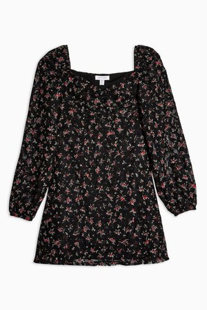 Black Floral Lace Gypsy Mini Dress | Topshop