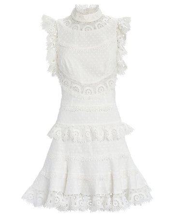 Zimmermann | Peggy Embroidered Mini Dress | INTERMIX®