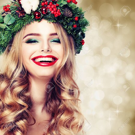 Google Image Result for https://previews.123rf.com/images/millaf/millaf1611/millaf161101462/66301311-christmas-or-new-year-beauty-smiling-model-woman-with-blonde-hair-and-makeup-laughing-girl-with-blon.jpg