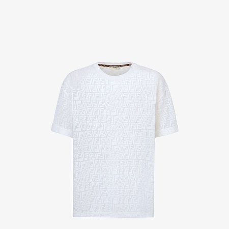 White mesh T-shirt - T-SHIRT | Fendi