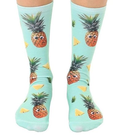Googly Pineapple Socks Unisex Crew Sock
