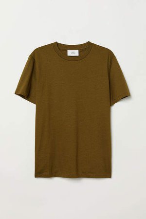 Cotton and Silk T-shirt - Green