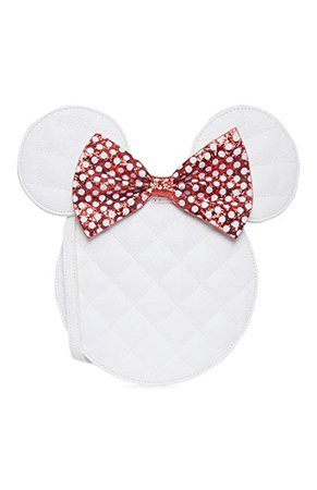 White Disney Primark Minnie Mouse Bag Faux Leather Bag BNWT Glitter Bow Ears red: Amazon.co.uk: Shoes & Bags