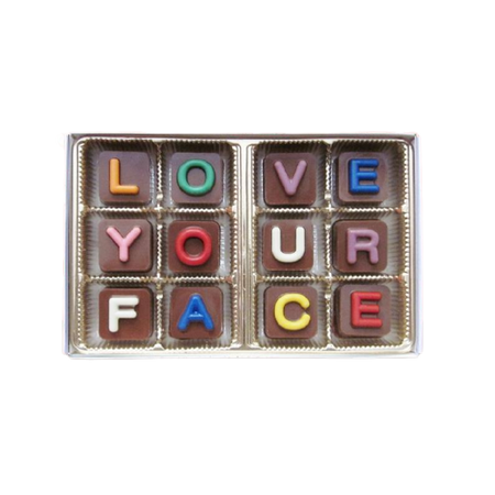 I Love Your Face Chocolates Valentines Gift // WhatCandySays