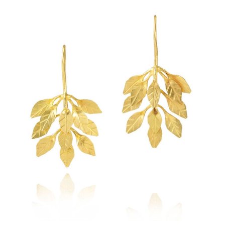 Pippa Small 22kt Gold Leaf Earrings