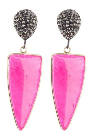 Panacea | Hot Pink Triangle Stone Earrings | Nordstrom Rack