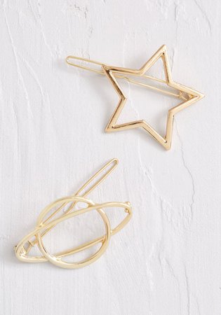Celestial Styling Hair Clip Set Gold | ModCloth