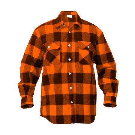 Rothco - Rothco Extra Heavyweight Brawny Flannel Shirt, Buffalo Plaid - Walmart.com