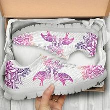 Couple Flamingo Mandala Sneakers Shoes - bestiefine