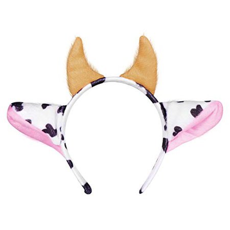 TOYMYTOY Party Ears Headbands OX Horn Shape Brown Plush Animals Headpiece for Kids Party Hats