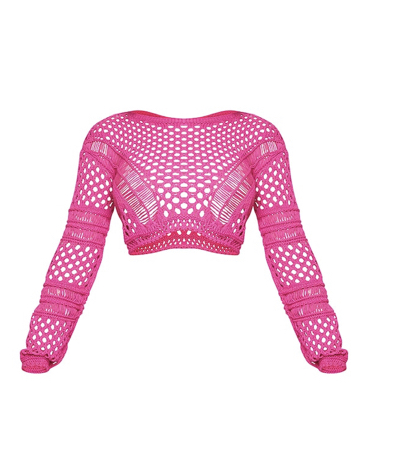Pink crochet top