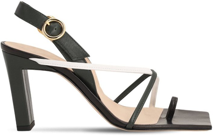 85mm Elza Leather Toe Ring Sandals