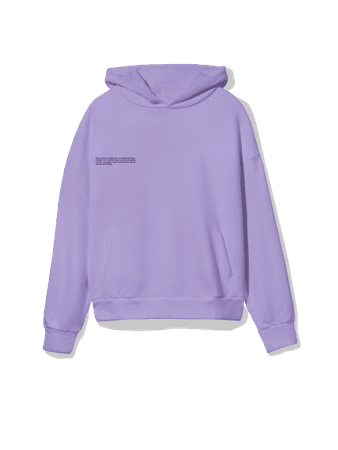 Lightweight recycled cotton hoodie—orchid purple