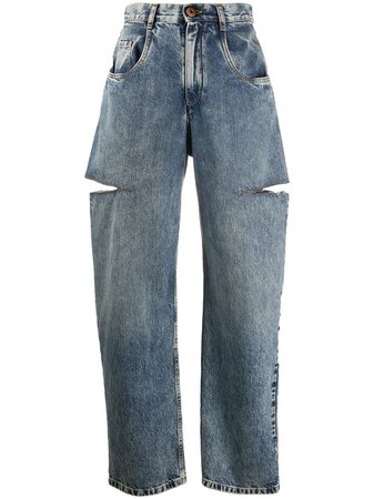 Shop Maison Margiela oversized boyfriend jeans with Express Delivery - FARFETCH