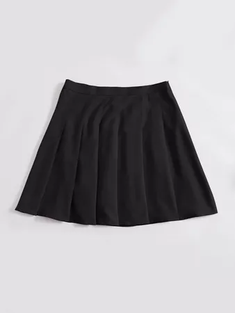 SHEIN Plus Pleated Solid Skirt | SHEIN USA