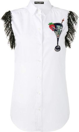 sleeveless embroidered shirt