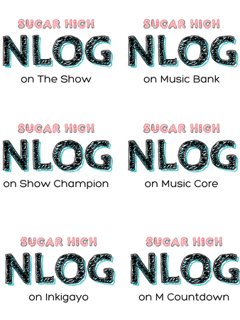 Sugar High Not Like Other Girls (NLOG) Song Title Logos