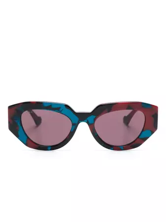 Gucci Eyewear tortoiseshell-effect geometric-frame Glasses - Farfetch