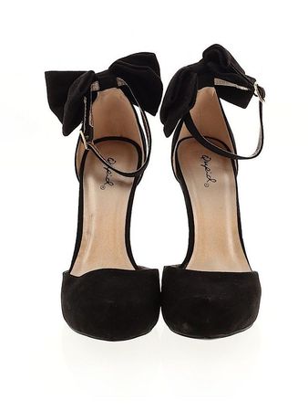 black shoes with bow