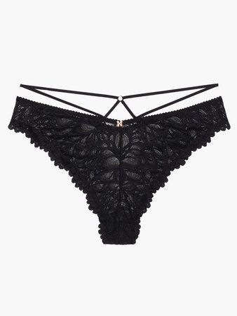 Savage Not Sorry Strappy Lace Brazilian in Black | SAVAGE X FENTY