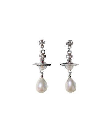 Vivienne Westwood Pearl Drop Earrings — INTO ARCHIVE