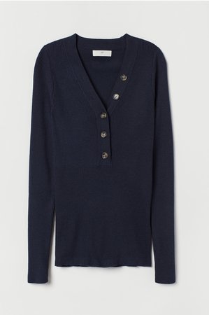 H&M dark blue knit top