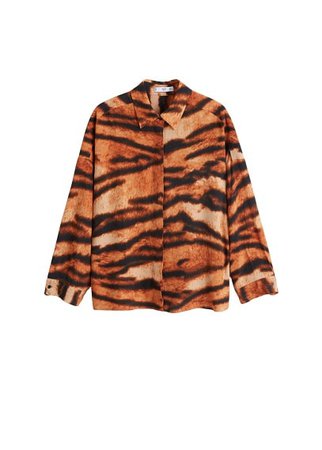 MANGO Tiger print shirt