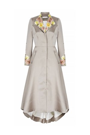 Embroidered Duchesse Coat-Dress – Suzannah