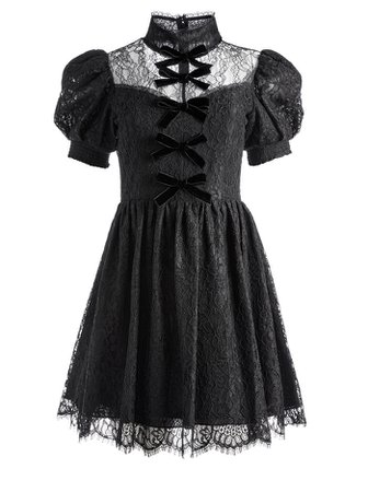 Vernita Lace Mini Dress In Black | Alice And Olivia