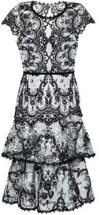 Tiered Embroidered Lace Dress