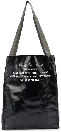 logo print shopper tote bag