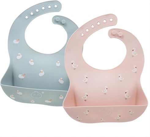 Little Dimsum Baby Bibs 2Pcs Silicone Baby Feeding Bibs Easily Adjustable and Wipe Clean Soft Waterproof Weaning Bibs Perfect Food Crumb Catcher for Babies & Toddlers(Duck&sheep) : Amazon.com.au: Baby