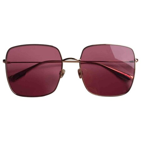 Stellaire 1 oversized sunglasses Dior Burgundy in Metal - 8833507