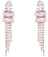 Cup Chain Pave Fringe Earrings