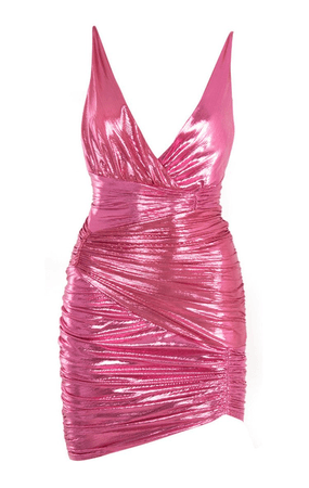 hot pink shiny dress