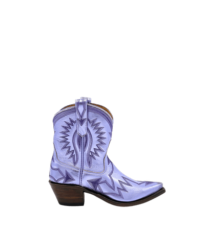 Maggie Metallic - Lavender | Women’s Short Cowgirl Boot | Miron Crosby