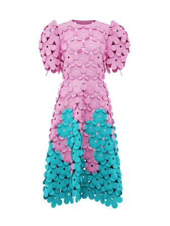 Pink & Blue dress by Paskal – DRESSX