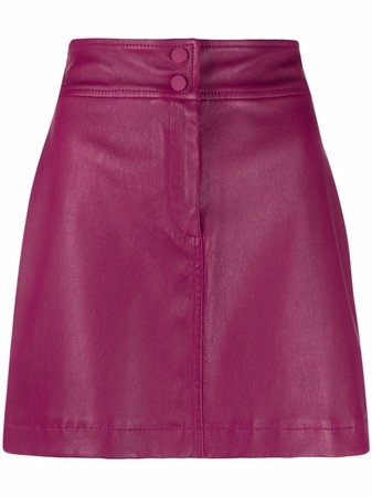 Alberta Ferretti A-line leather skirt - FARFETCH