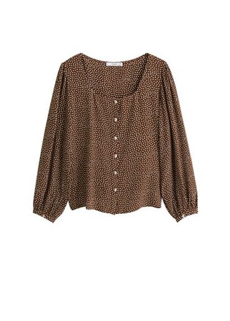 MANGO Polka-dot print blouse