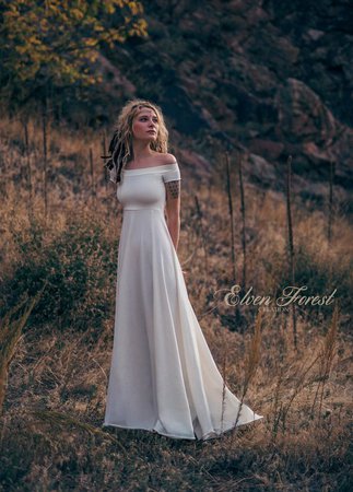 Simply Bohemian Wedding Dress Elven Forest | Etsy