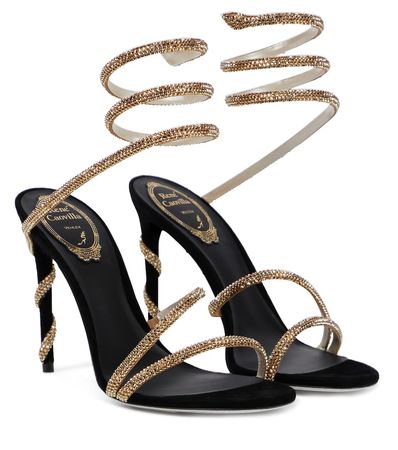 Rene Caovilla - Margot embellished suede sandals | Mytheresa