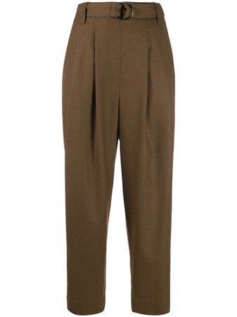 Brunello Cucinelli Cropped Belted Trousers - Farfetch